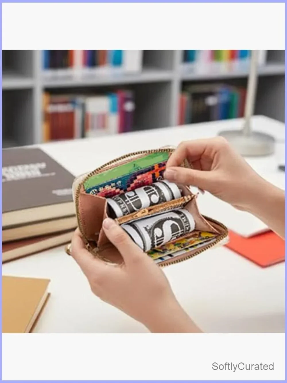 Cartoon small coin purse, kawaii card holder with zipper, cute mini wallet for